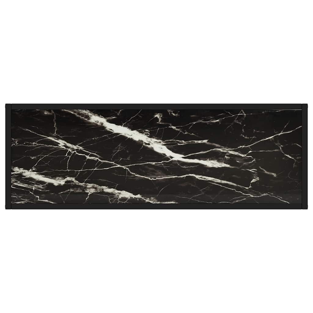 Konzolni stol crni 100 x 35 x 75 cm od kaljenog stakla
