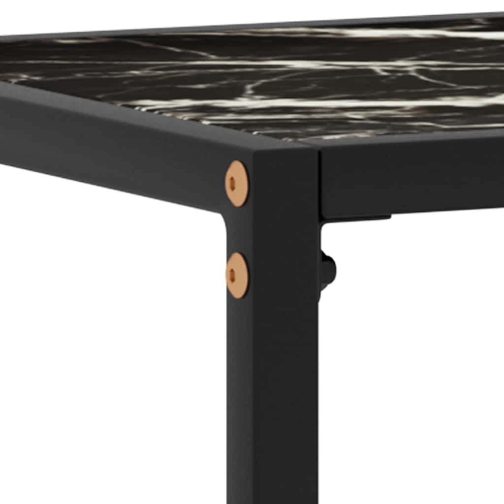 Konzolni stol crni 100 x 35 x 75 cm od kaljenog stakla