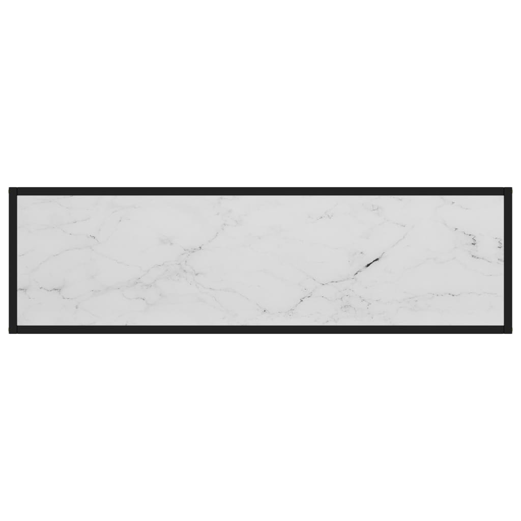 Konzolni stol bijeli 120 x 35 x 75 cm od kaljenog stakla