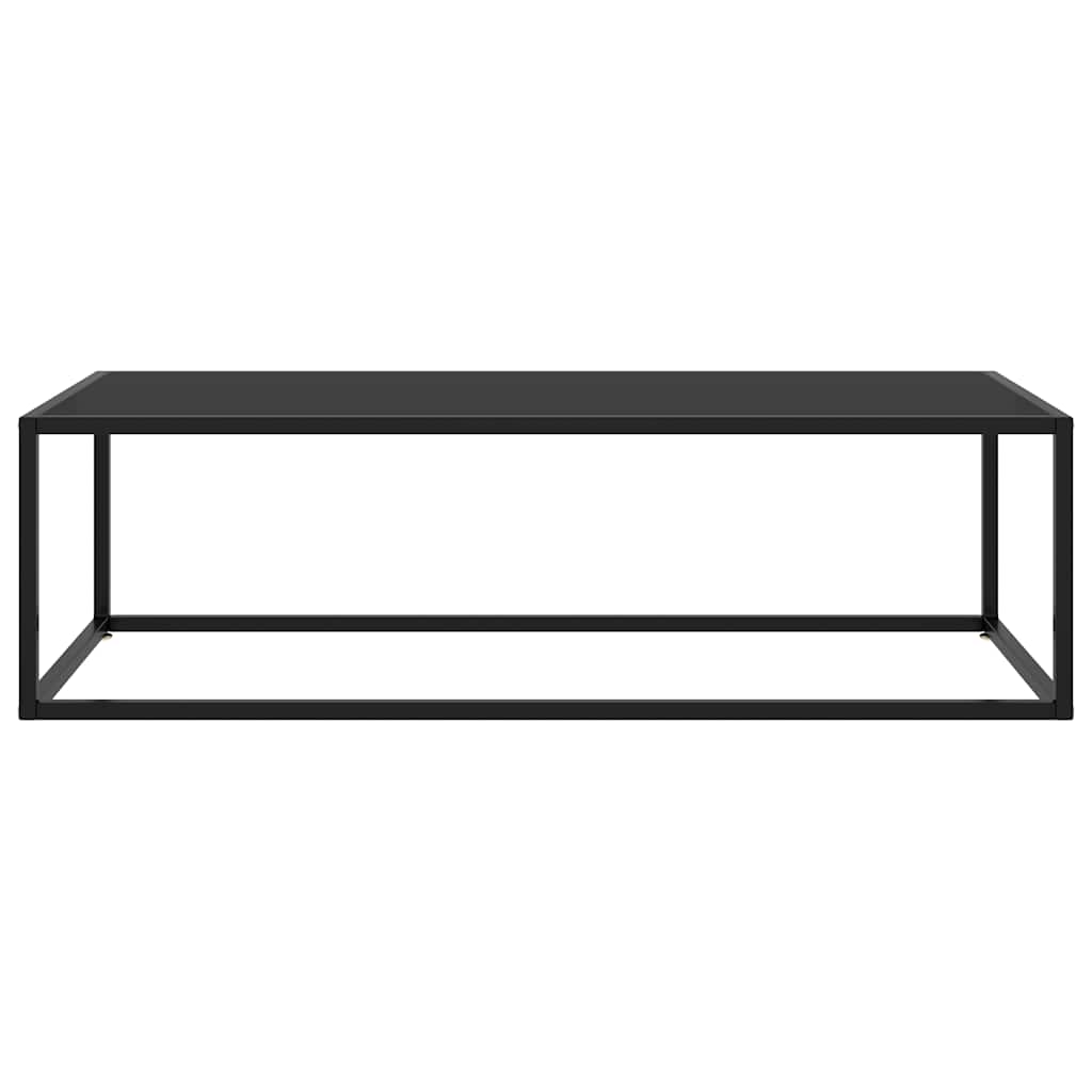 Stolić za kavu crni s crnim staklom 120 x 50 x 35 cm