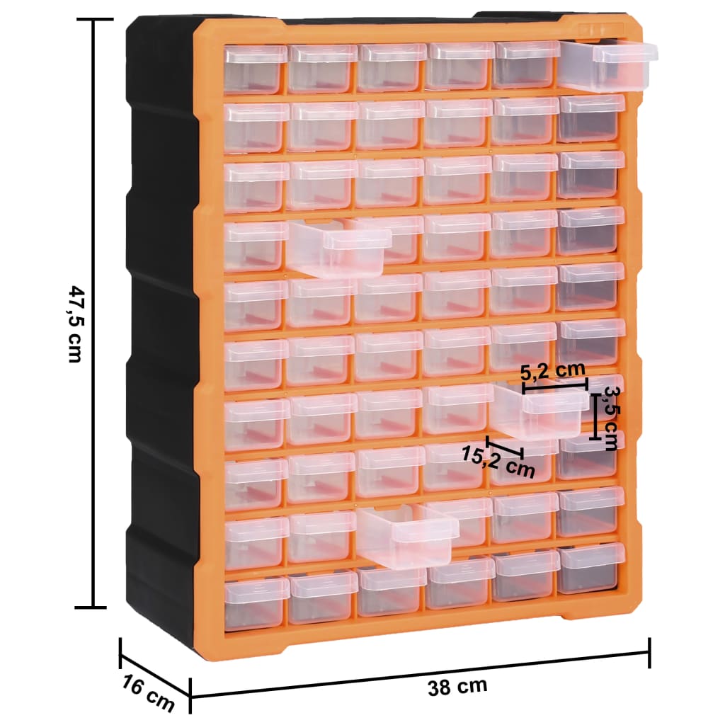 Organizator sa 60 ladica 38 x 16 x 47,5 cm