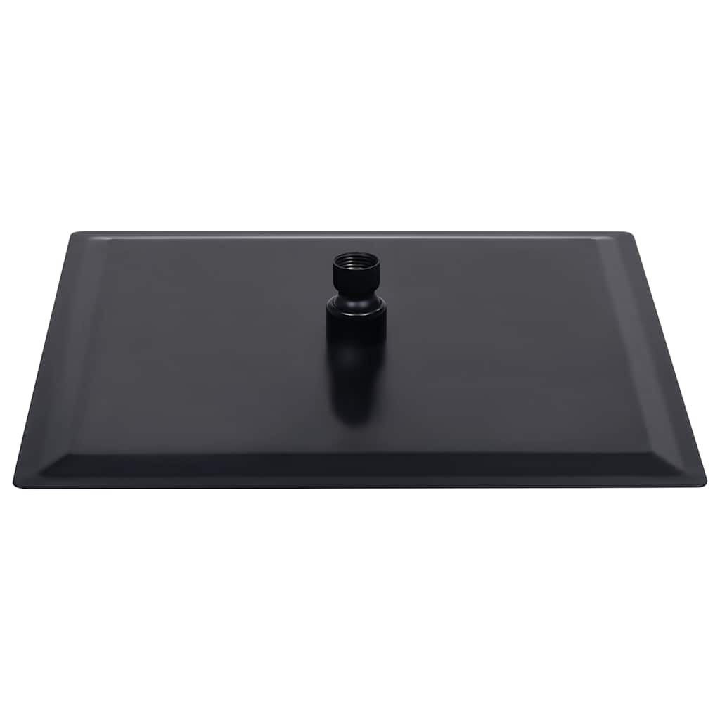 Glava za tuš od nehrđajućeg čelika 30 x 30 cm četvrtasta crna