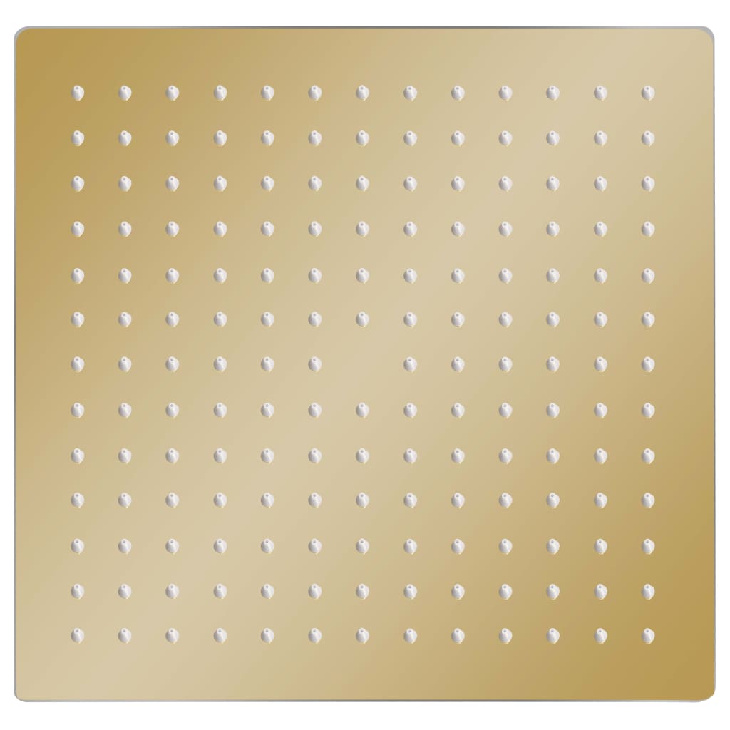 Glava za tuš od nehrđajućeg čelika 25 x 25 cm četvrtasta zlatna