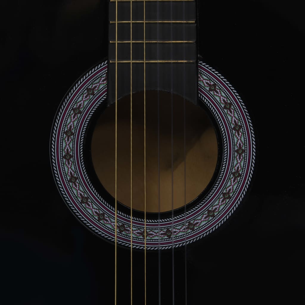 Klasična gitara za početnike s torbom crna 3/4 36 "