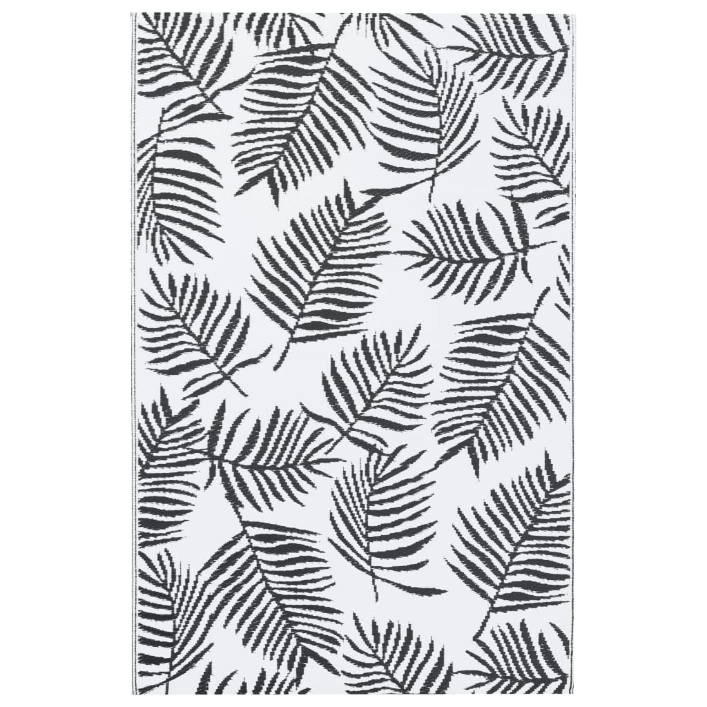 Vanjski tepih ARAKIL bijelo-crni 120 x 180 cm PP