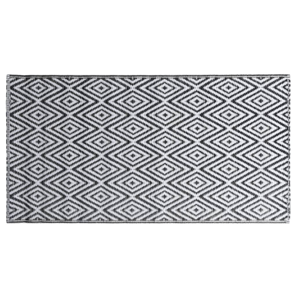 Vanjski tepih ARAKIL bijelo-crni 120 x 180 cm PP