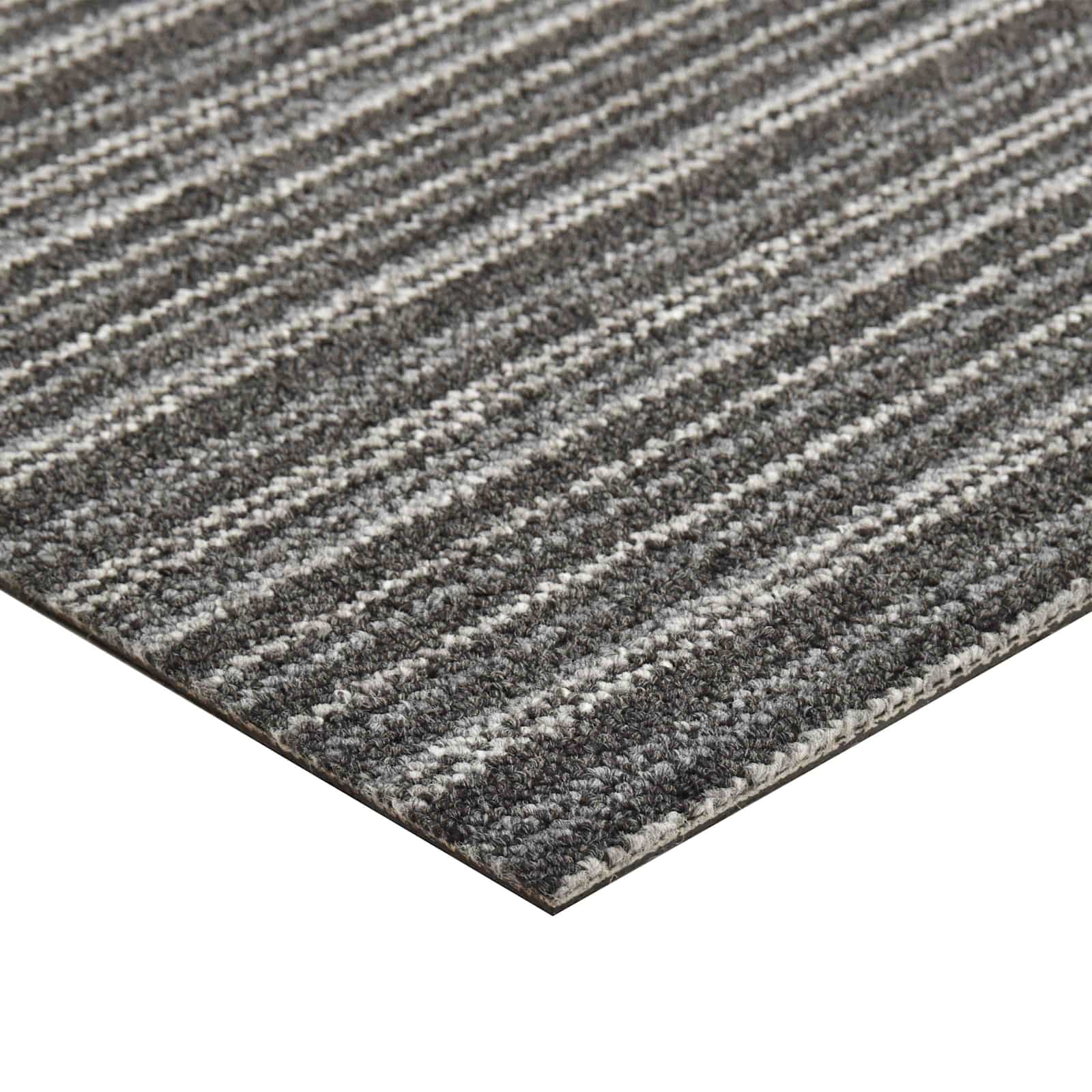 Tepih 20 pcs Prugasta antracit 50 x 50 cm 100% Polipropilen