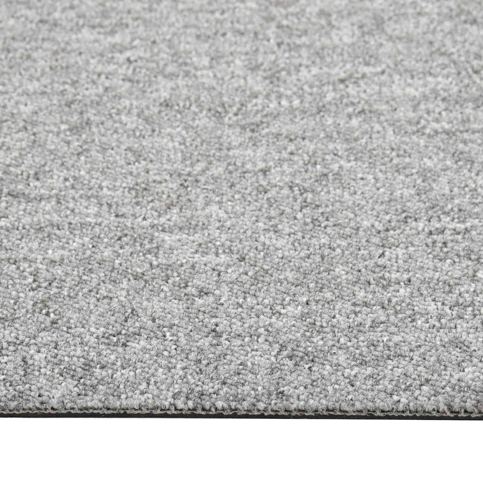 Tepih 20 pcs Svijetlo siva 50 x 50 cm 100% Polipropilen