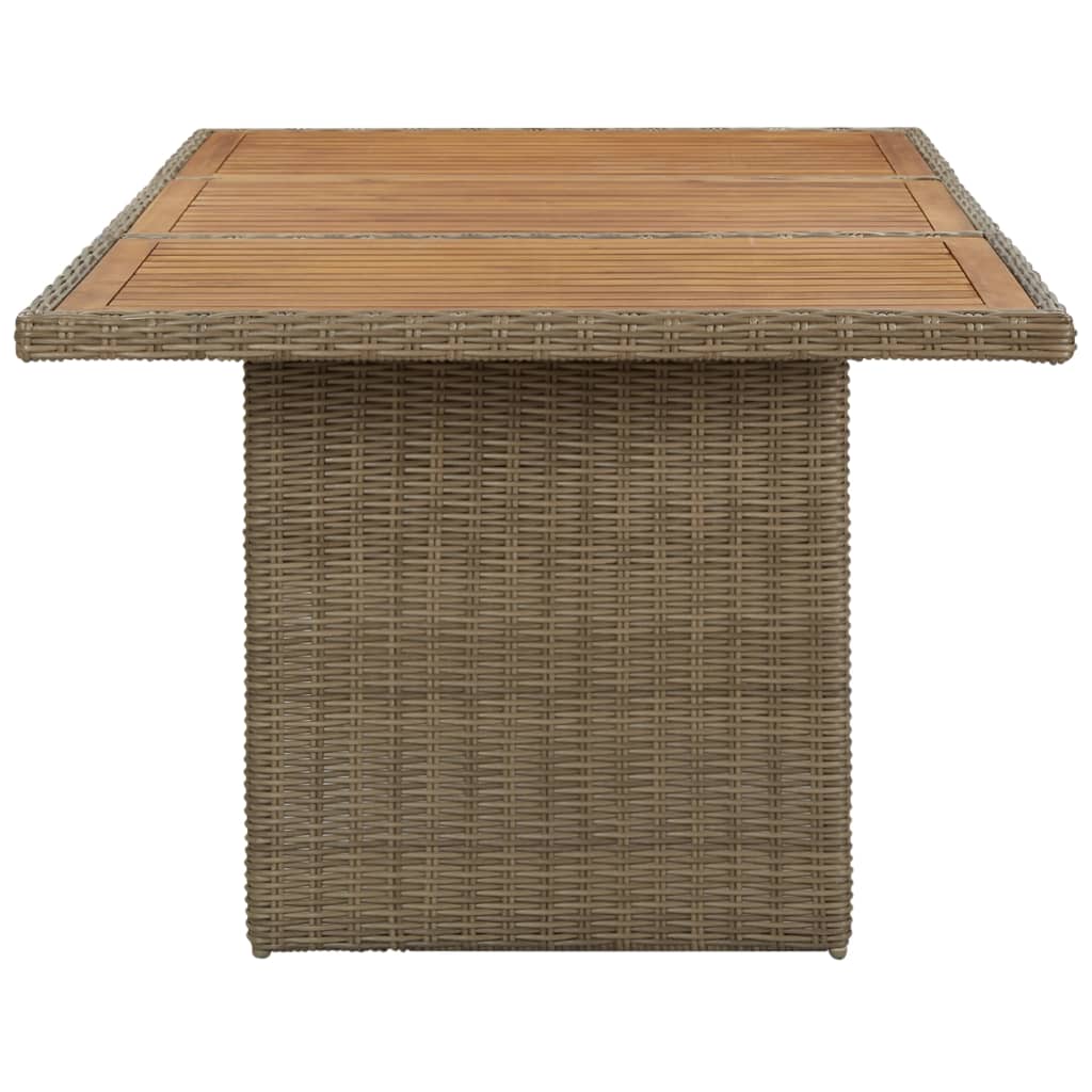 Vrtni blagovaonski stol smeđi 200 x 100 x 74 cm od poliratana