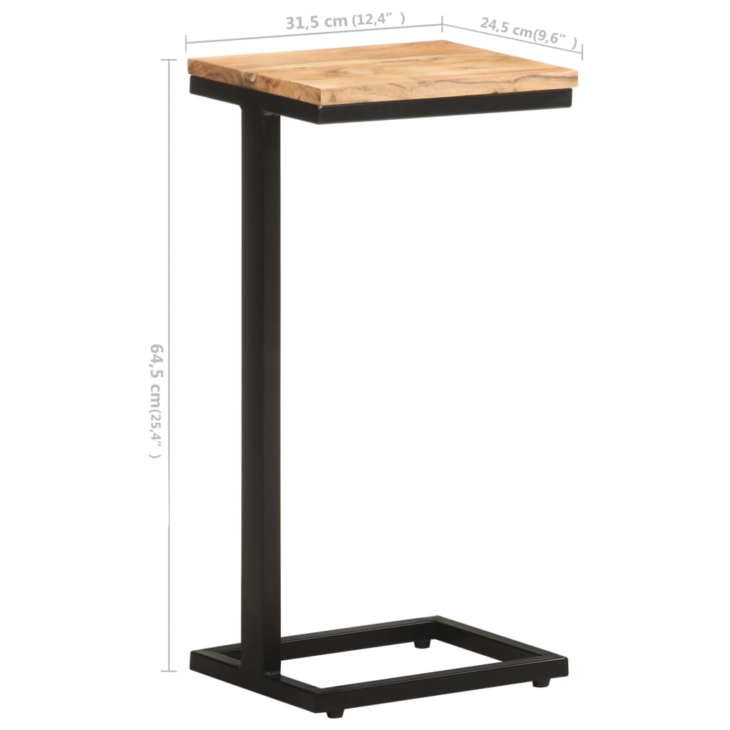 Bočni stolići 2 kom 31,5x24,5x64,5 cm masivno bagremovo drvo