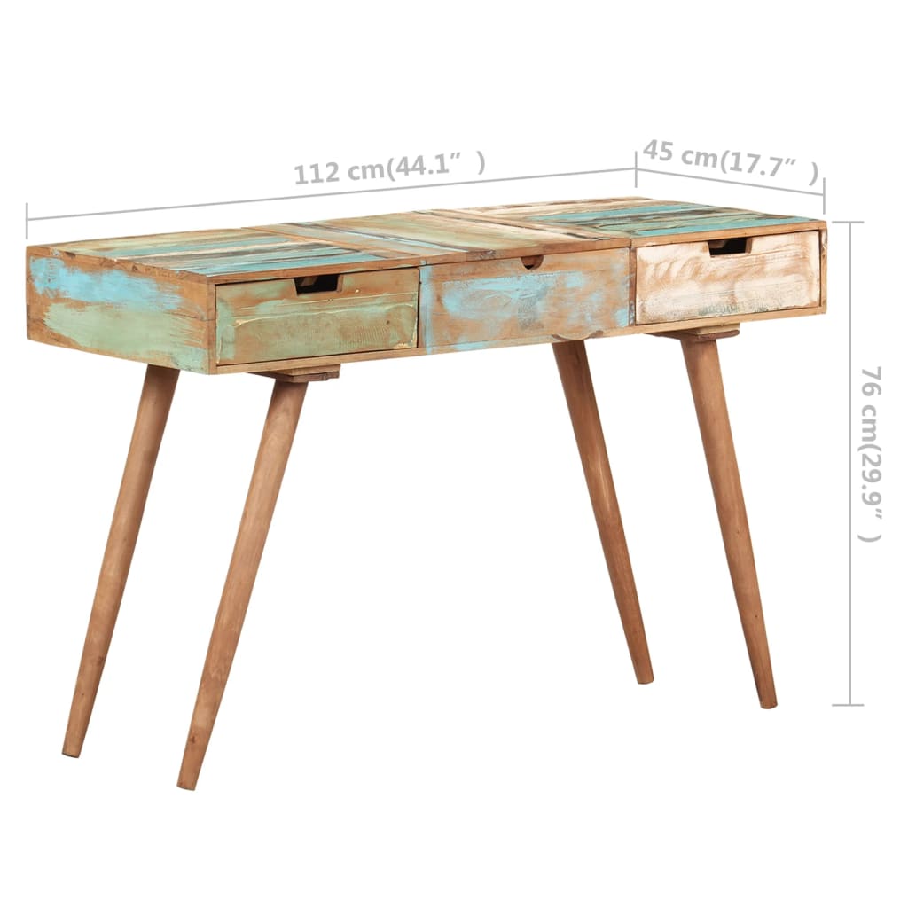 Toaletni stolić s ogledalom 112 x 45 x 76 cm obnovljeno drvo