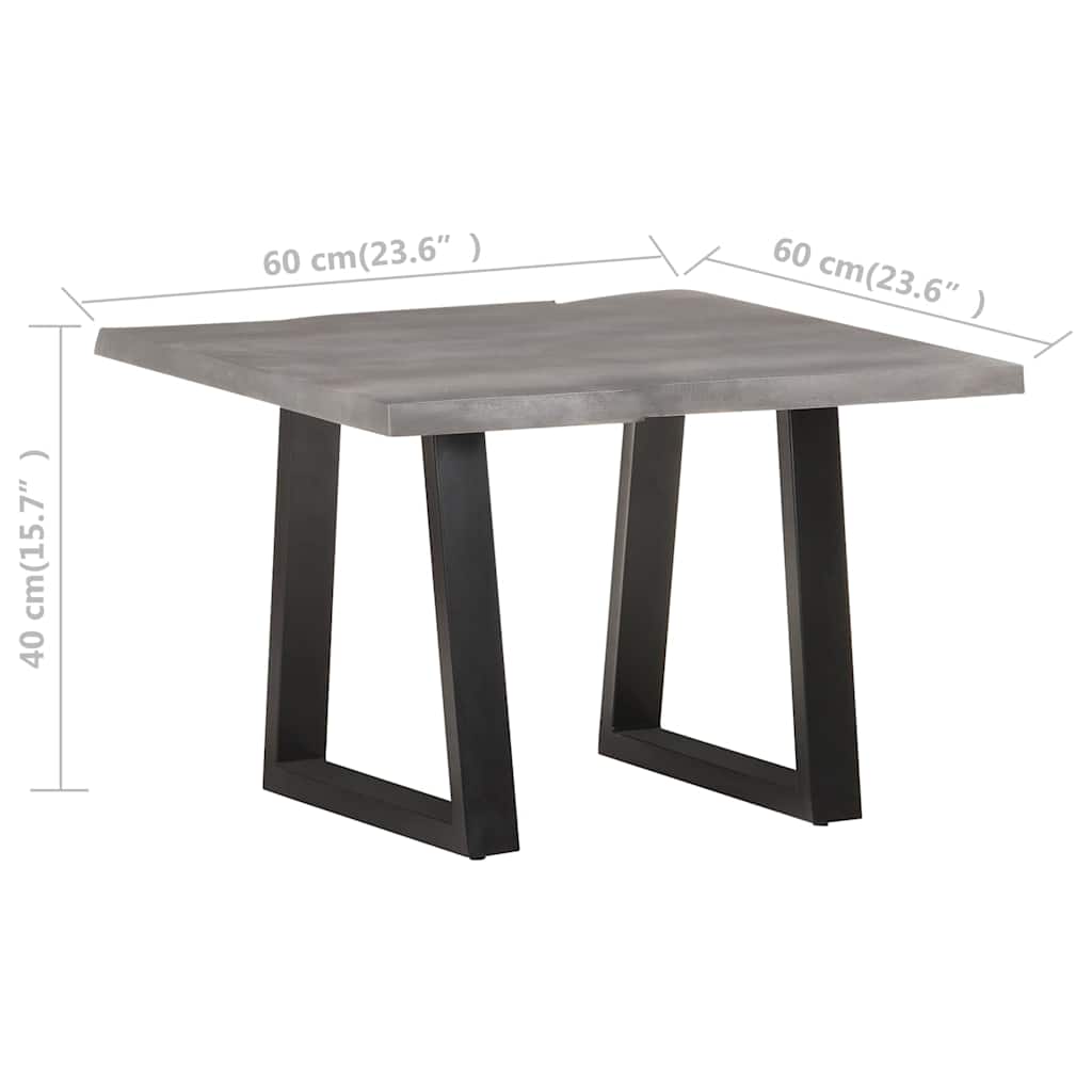 Stolić za kavu sa živim rubovima 60x60x40 cm od bagremovog drva