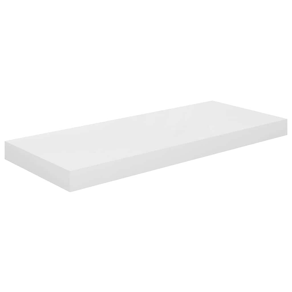 Plutajuća zidna polica visoki sjaj bijela 60x23,5x3,8 cm MDF