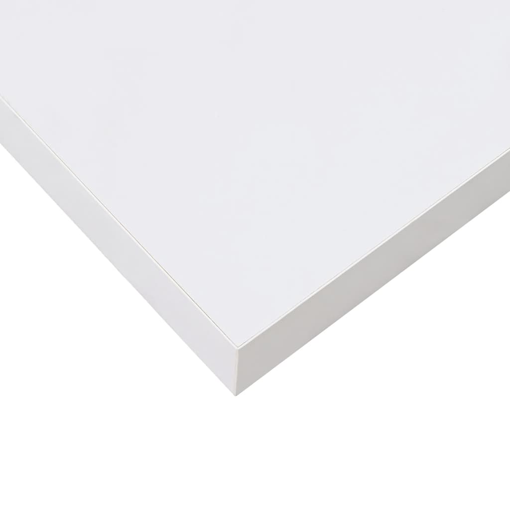 Plutajuće zidne police 2 kom sjajne bijele 80x23,5x3,8 cm MDF