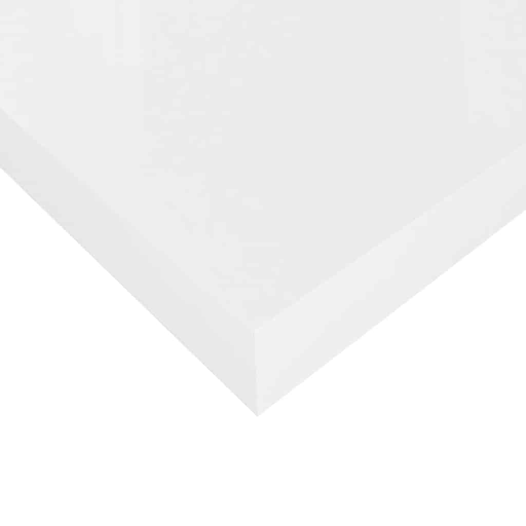 Plutajuće zidne police 4 kom sjajne bijele 80x23,5x3,8 cm MDF