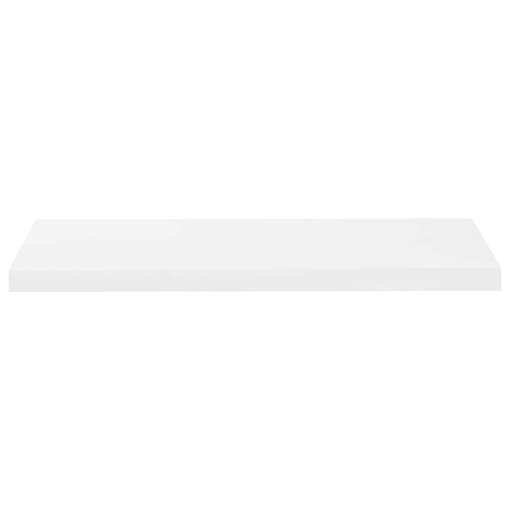 Plutajuće zidne police 4 kom sjajne bijele 80x23,5x3,8 cm MDF