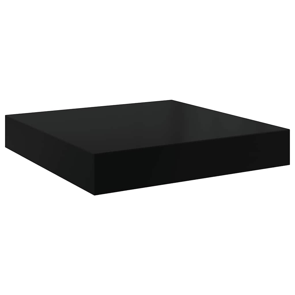 Plutajuće zidne police 4 kom sjajne crne 40 x 23 x 3,8 cm MDF