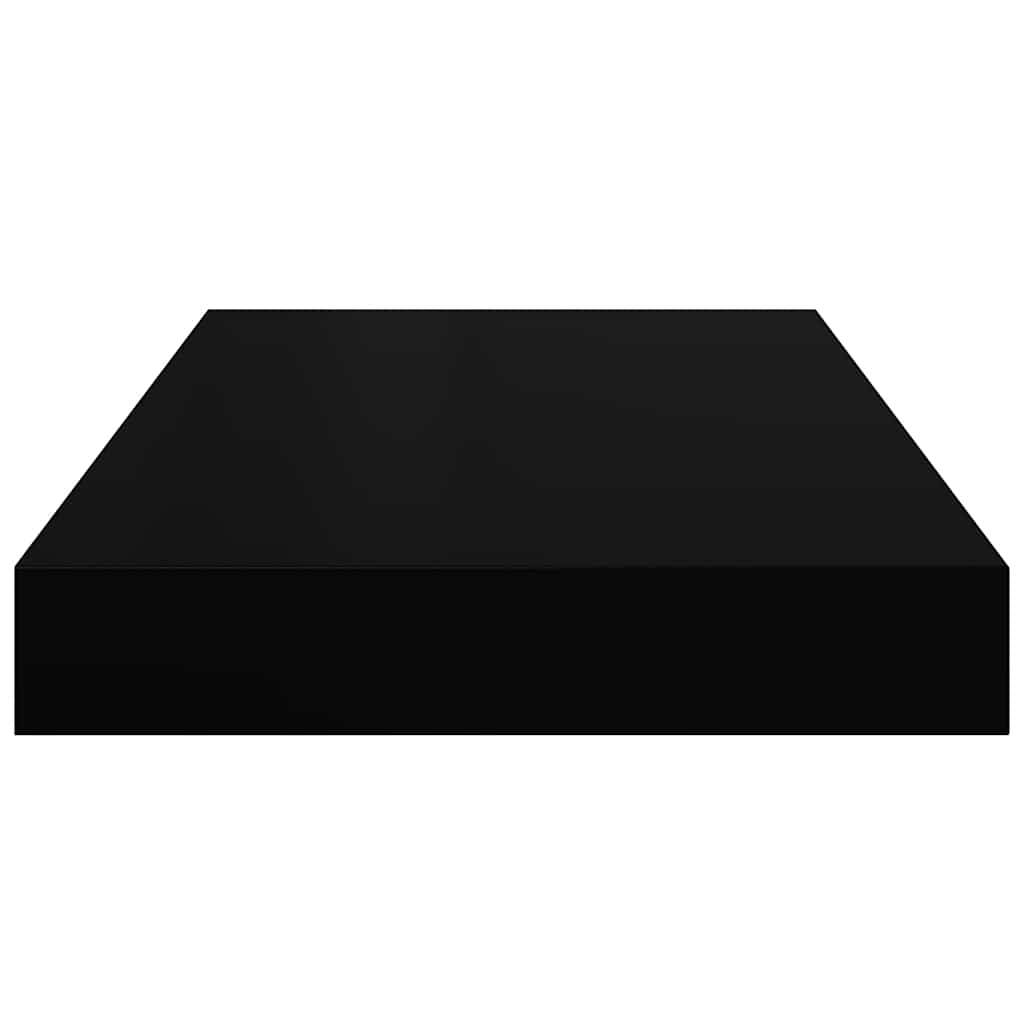 Plutajuće zidne police 4 kom sjajne crne 40 x 23 x 3,8 cm MDF