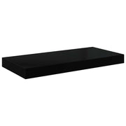 Plutajuća zidna polica visoki sjaj crna 50 x 23 x 3,8 cm MDF