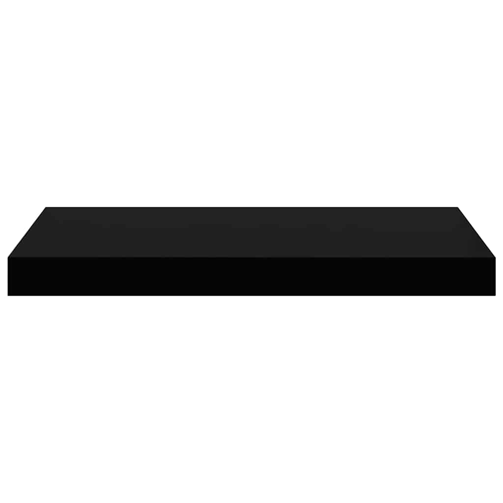 Plutajuća zidna polica visoki sjaj crna 50 x 23 x 3,8 cm MDF