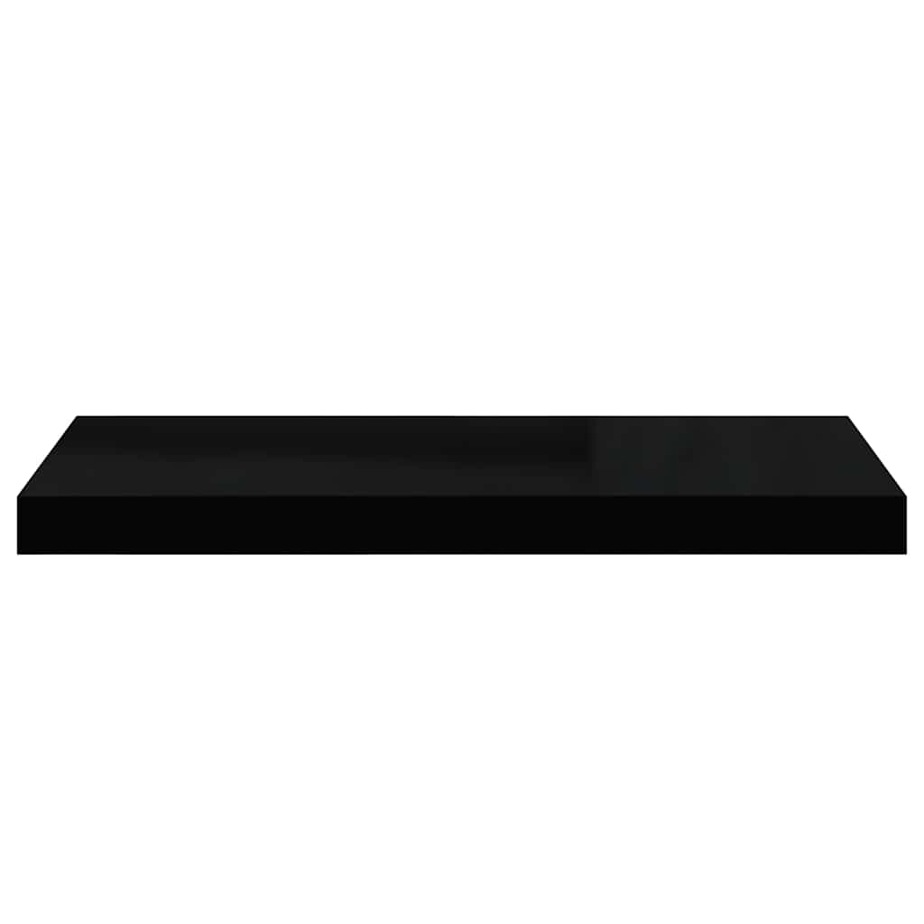 Plutajuća zidna polica visoki sjaj crna 60 x 23,5 x 3,8 cm MDF