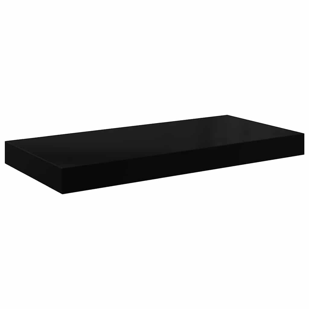 Plutajuće zidne police 4 kom sjajne crne 60 x 23,5 x 3,8 cm MDF