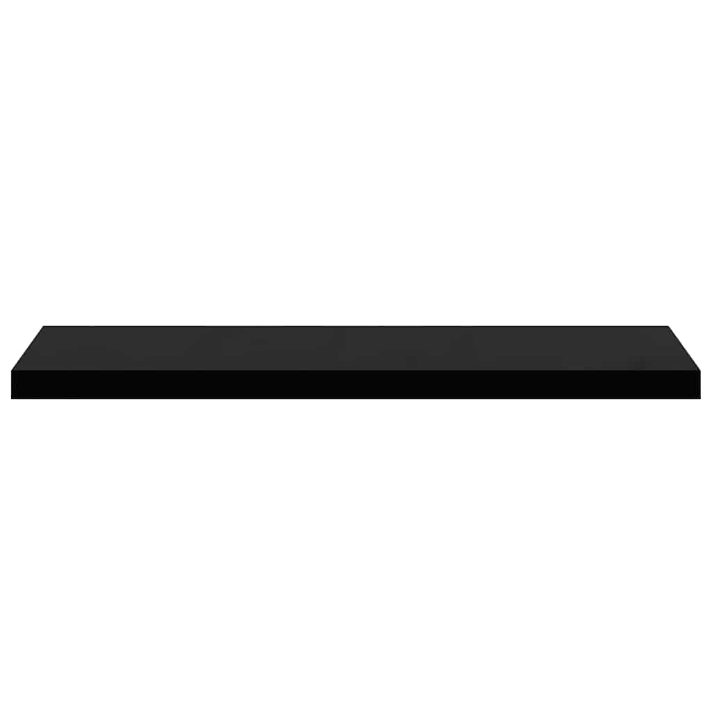 Plutajuća zidna polica visoki sjaj crna 90 x 23,5 x 3,8 cm MDF