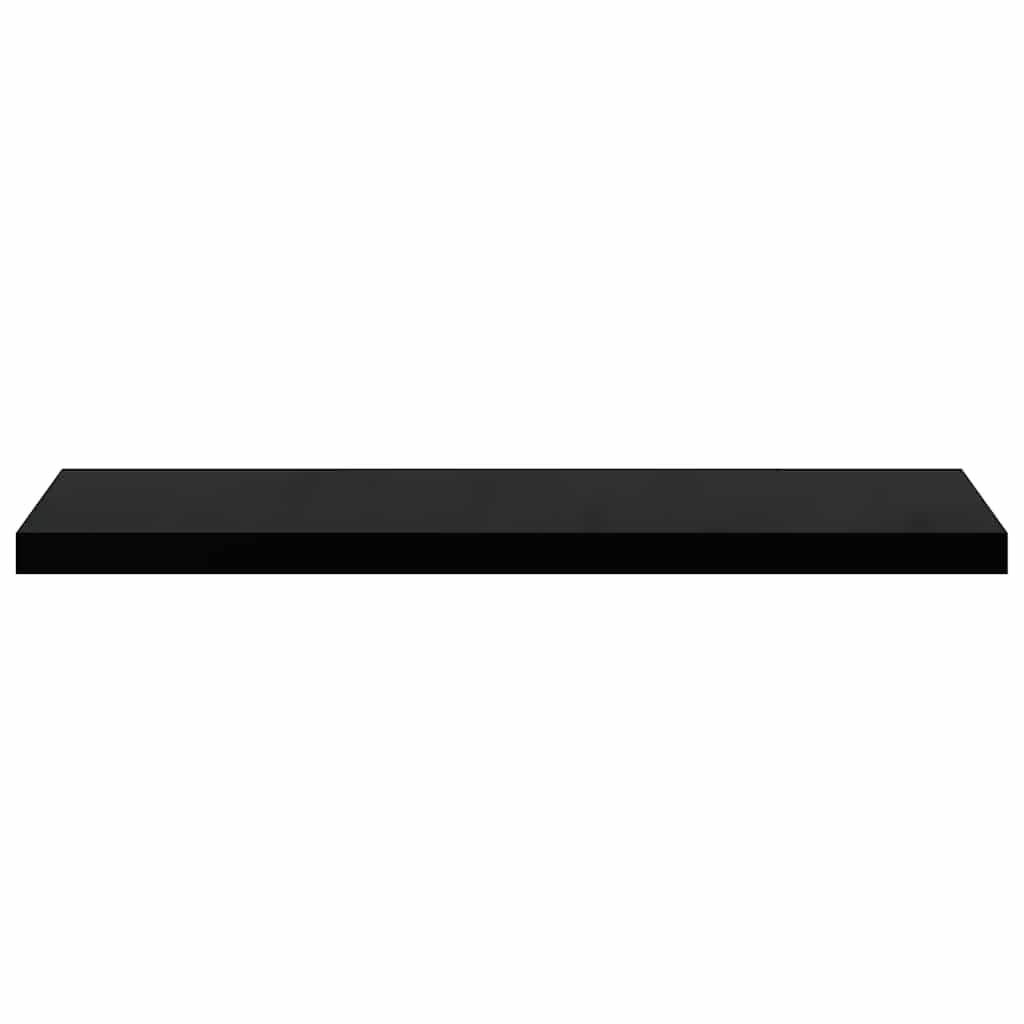 Plutajuće zidne police 4 kom sjajne crne 90 x 23,5 x 3,8 cm MDF