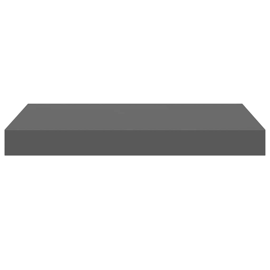 Plutajuće zidne police 4 kom sjajne sive 40 x 23 x 3,8 cm MDF
