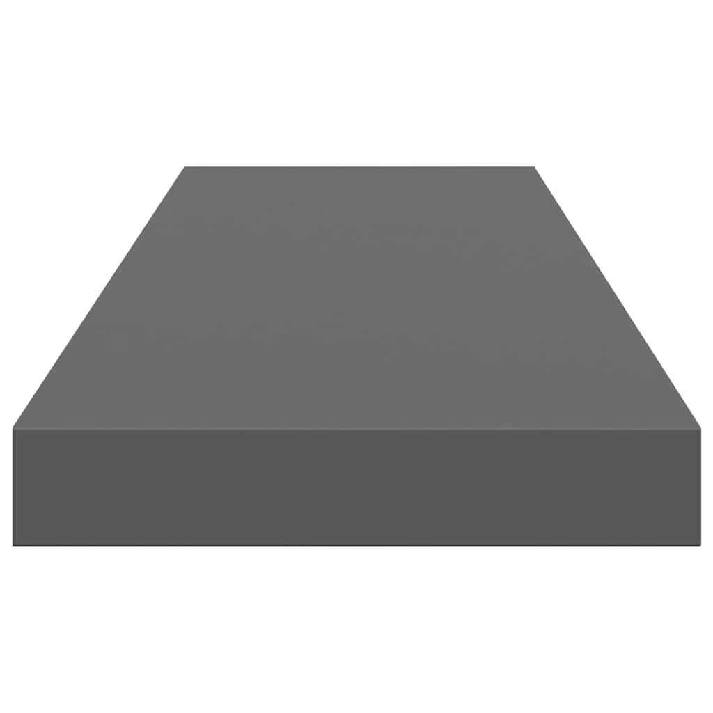 Plutajuće zidne police 4 kom sjajne sive 80 x 23,5 x 3,8 cm MDF
