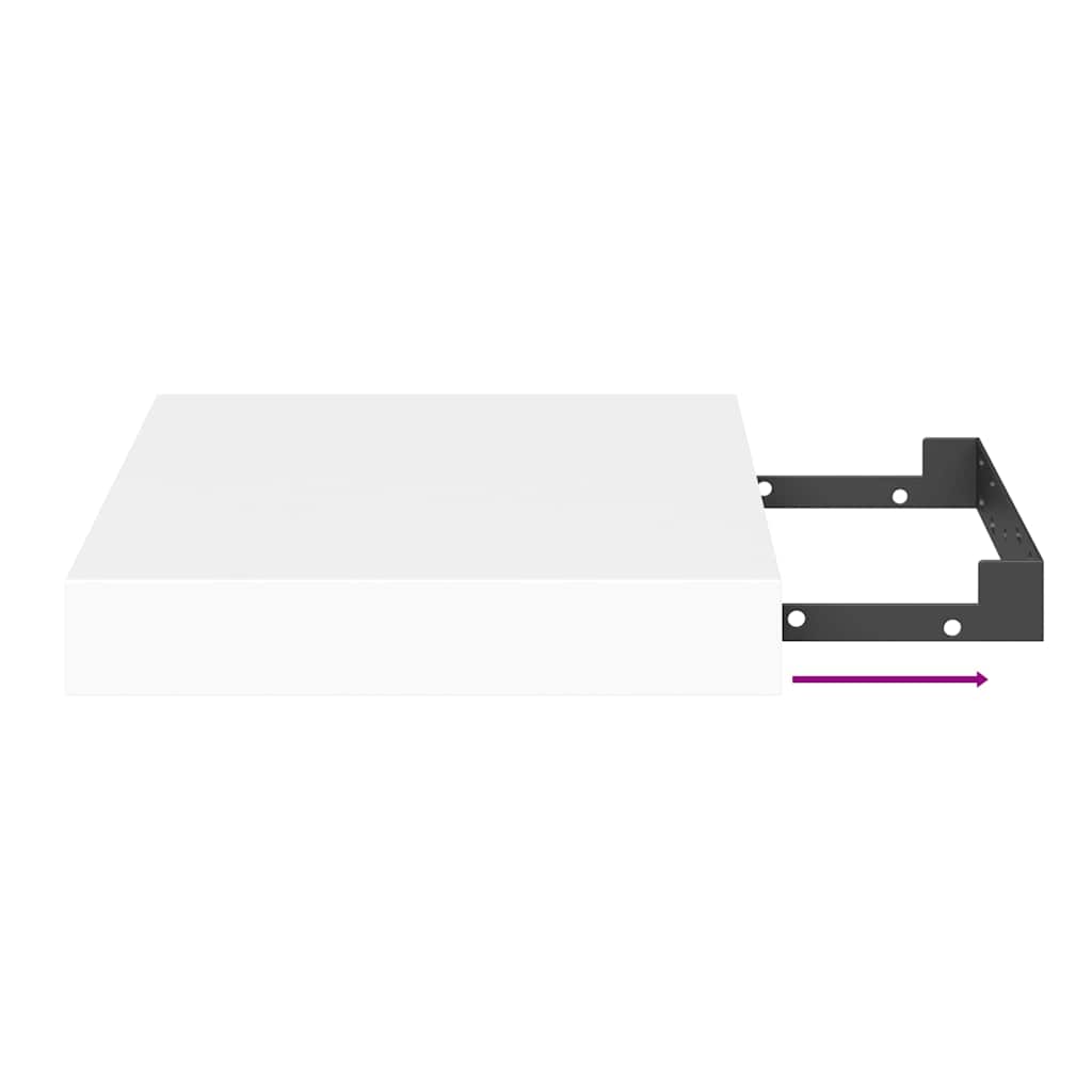 Plutajuća zidna polica bijela 23 x 23,5 x 3,8 cm MDF