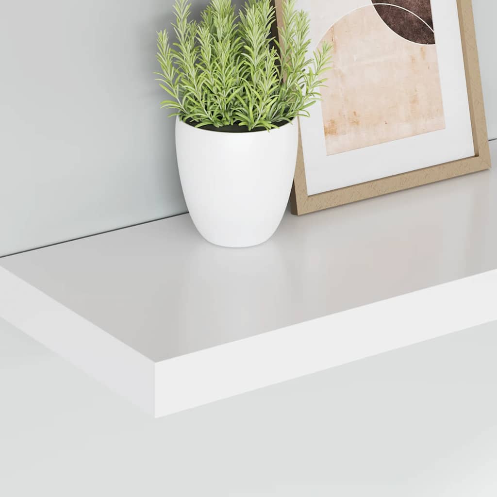 Plutajuće zidne police 4 kom bijele 50 x 23 x 3,8 cm MDF