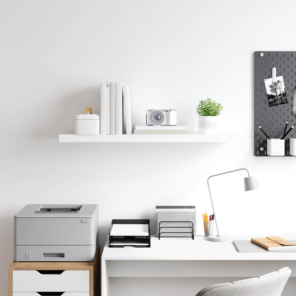 Plutajuća zidna polica bijela 90 x 23,5 x 3,8 cm MDF