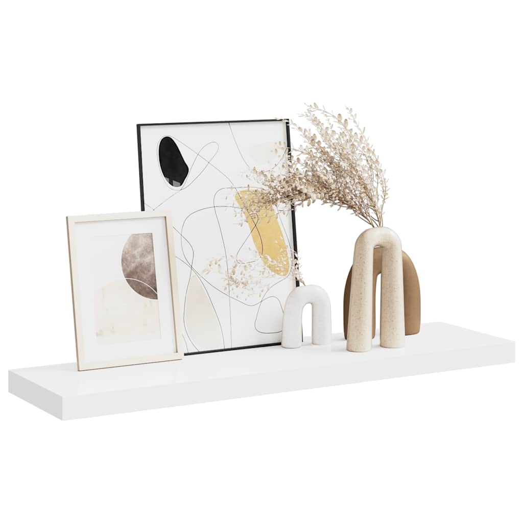 Plutajuća zidna polica bijela 90 x 23,5 x 3,8 cm MDF