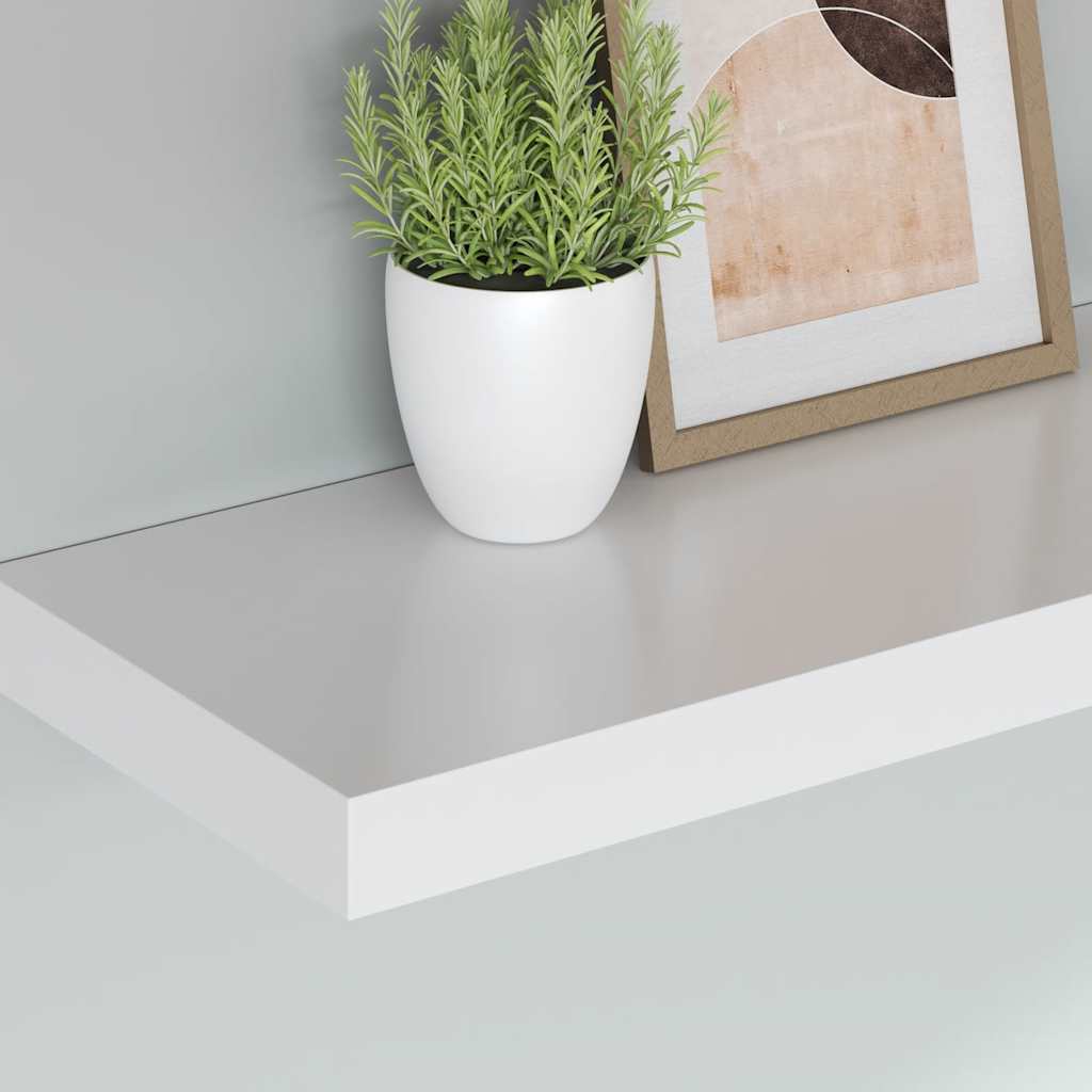 Plutajuće zidne police 4 kom bijele 90 x 23,5 x 3,8 cm MDF