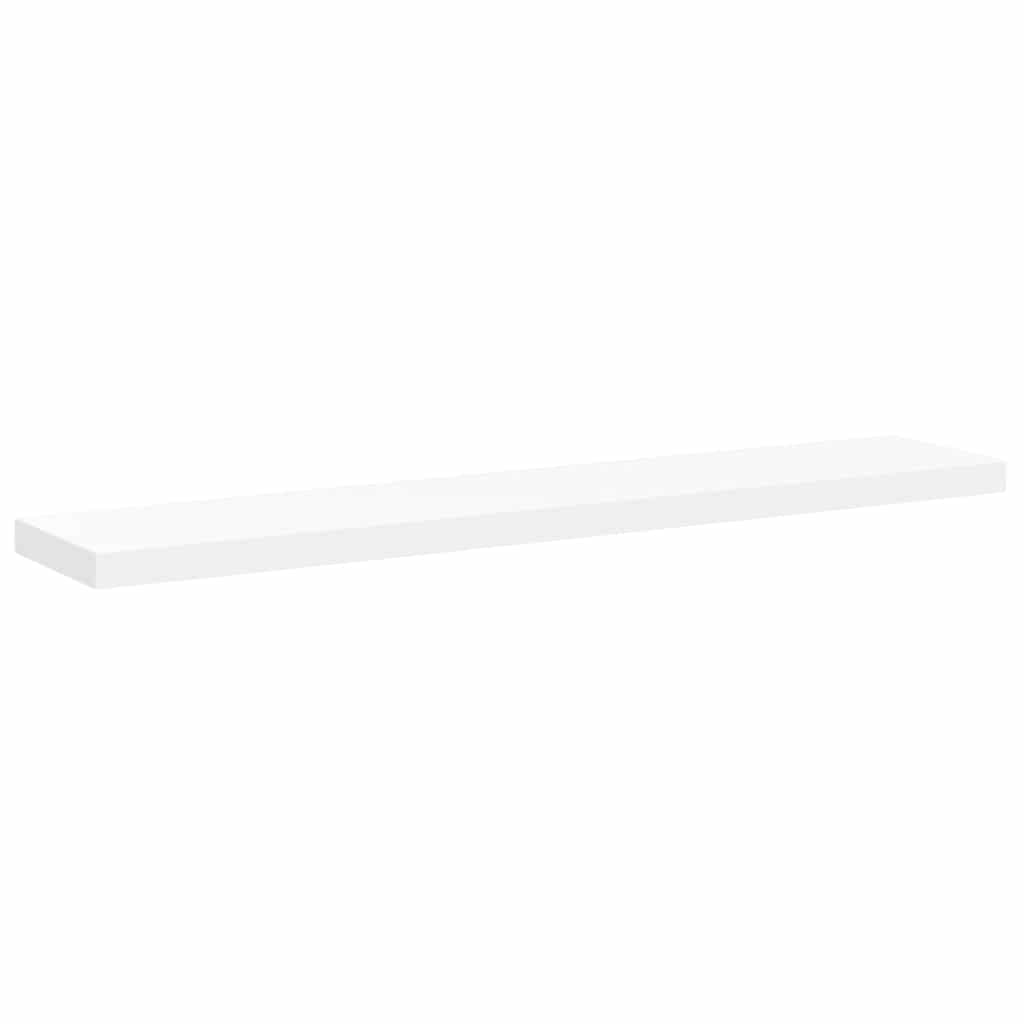 Plutajuće zidne police 2 kom bijele 120 x 23,5 x 3,8 cm MDF