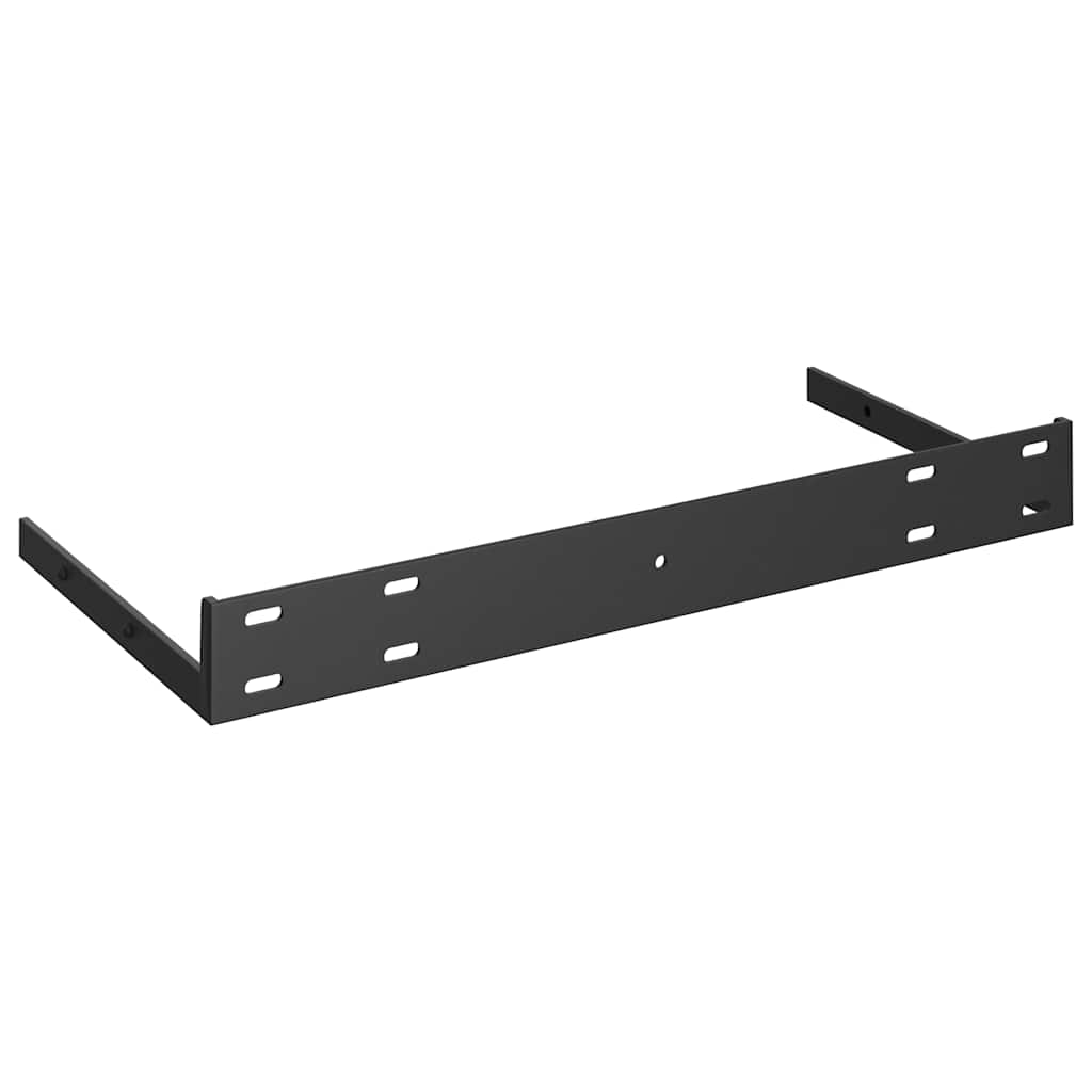 Plutajuće zidne police 4 kom crne 50 x 23 x 3,8 cm MDF