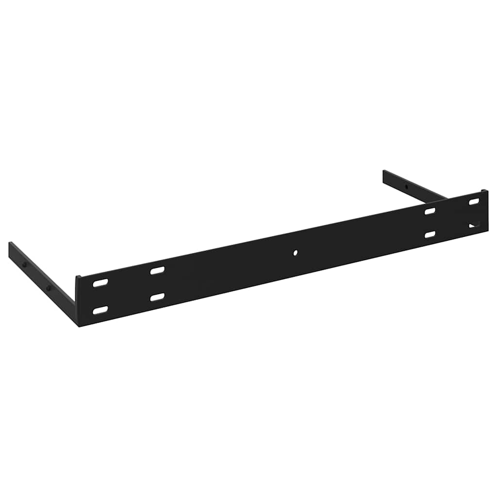 Plutajuća zidna polica crna 80 x 23,5 x 3,8 cm MDF