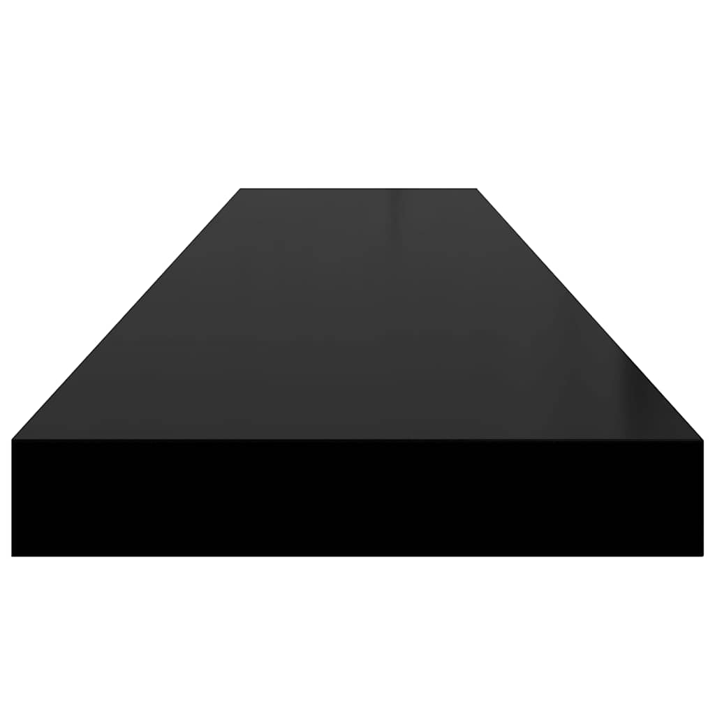 Plutajuće zidne police 4 kom crne 120 x 23,5 x 3,8 cm MDF