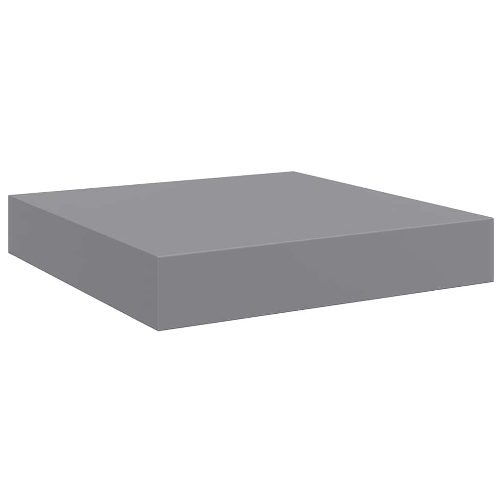 Plutajuće zidne police 4 kom sive 23 x 23,5 x 3,8 cm MDF
