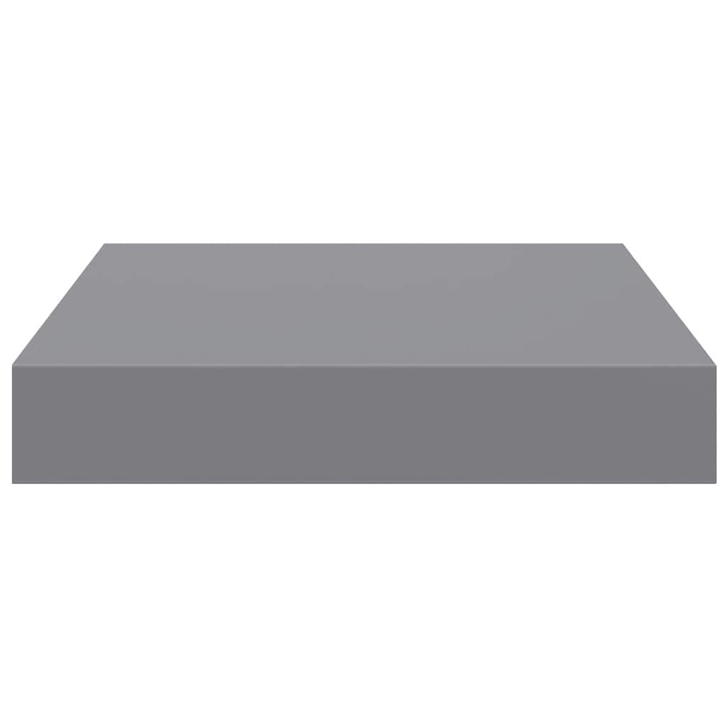 Plutajuće zidne police 4 kom sive 23 x 23,5 x 3,8 cm MDF