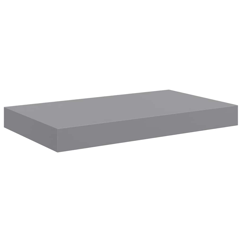 Plutajuća zidna polica siva 40 x 23 x 3,8 cm MDF