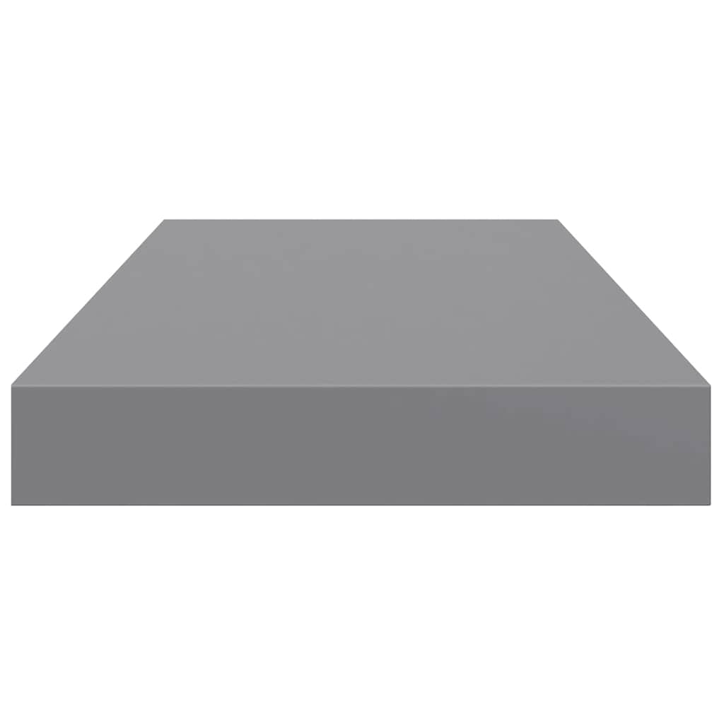 Plutajuća zidna polica siva 50 x 23 x 3,8 cm MDF