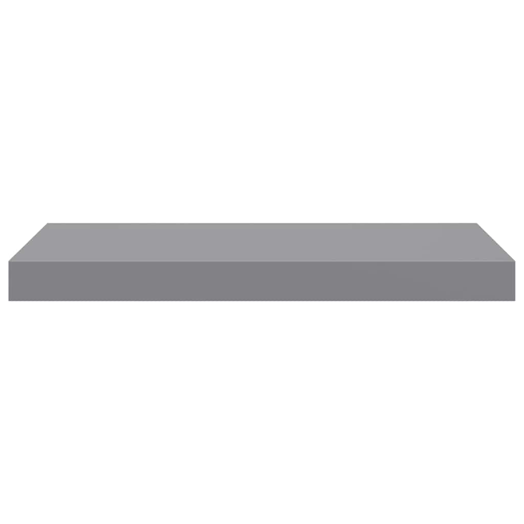 Plutajuće zidne police 2 kom sive 50 x 23 x 3,8 cm MDF