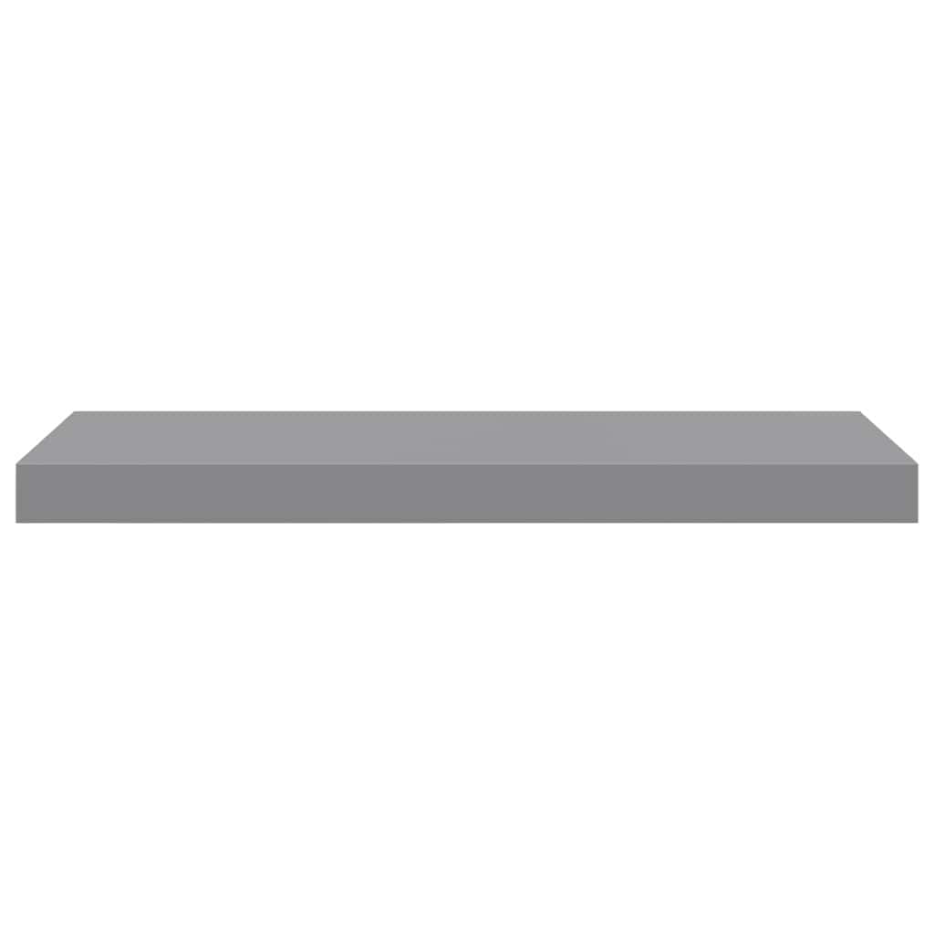 Plutajuće zidne police 2 kom sive 60 x 23,5 x 3,8 cm MDF