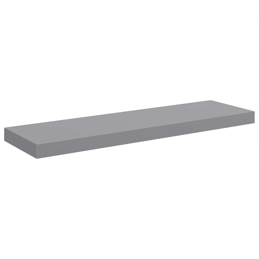 Plutajuće zidne police 4 kom sive 80 x 23,5 x 3,8 cm MDF