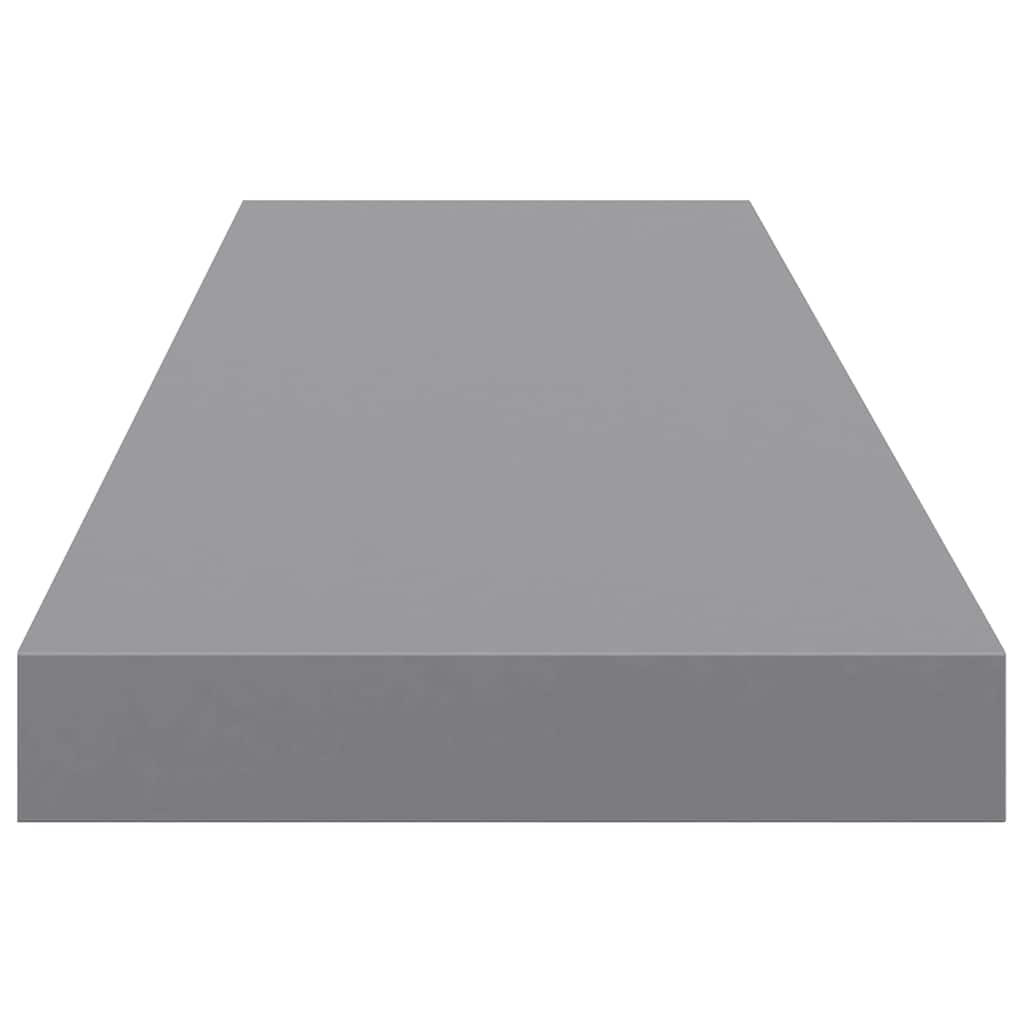 Plutajuća zidna polica siva 90 x 23,5 x 3,8 cm MDF