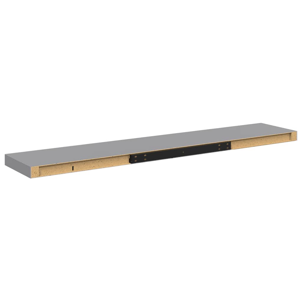 Plutajuća zidna polica siva 120 x 23,5 x 3,8 cm MDF