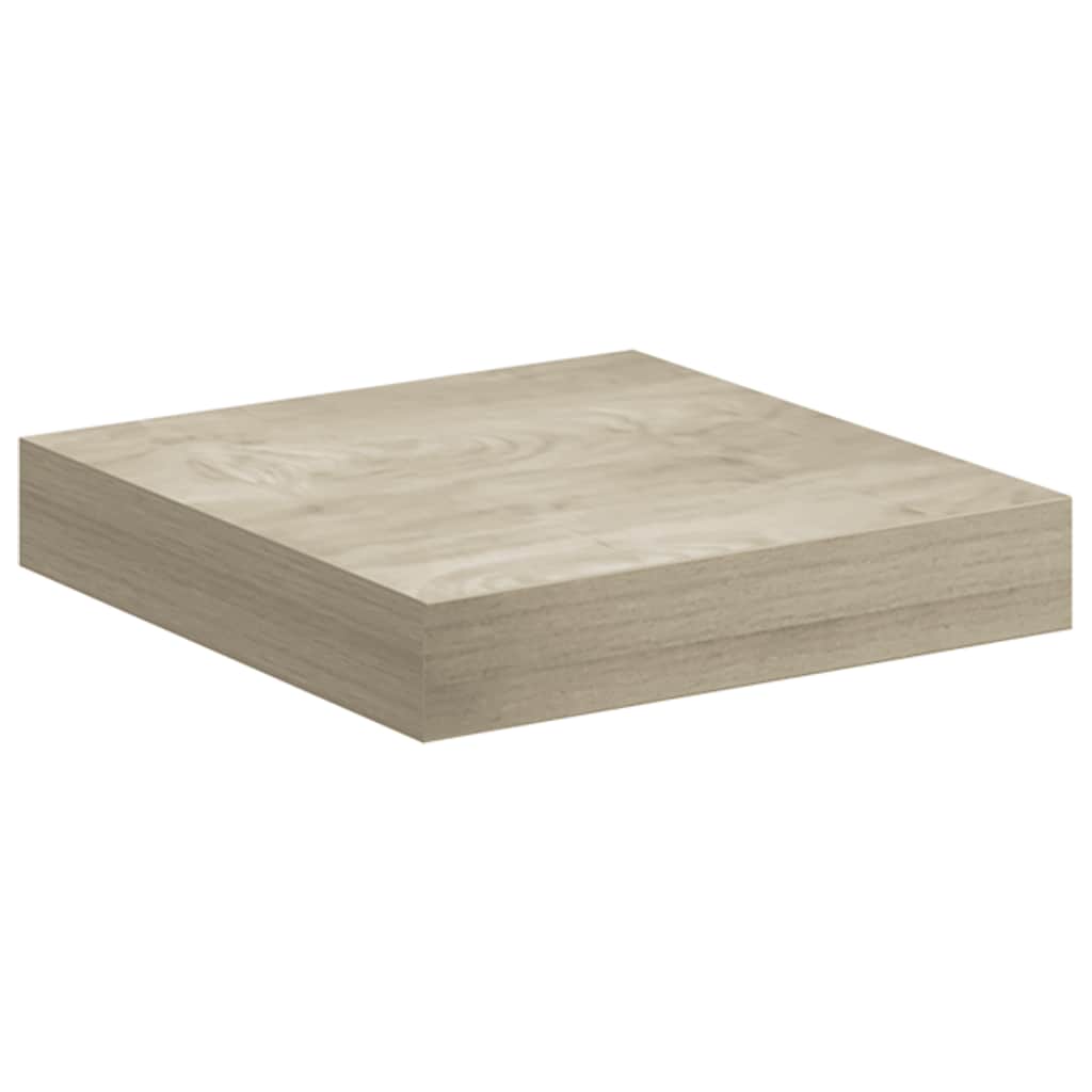 Plutajuće zidne police 4 kom boja hrasta 23 x 23,5 x 3,8 cm MDF