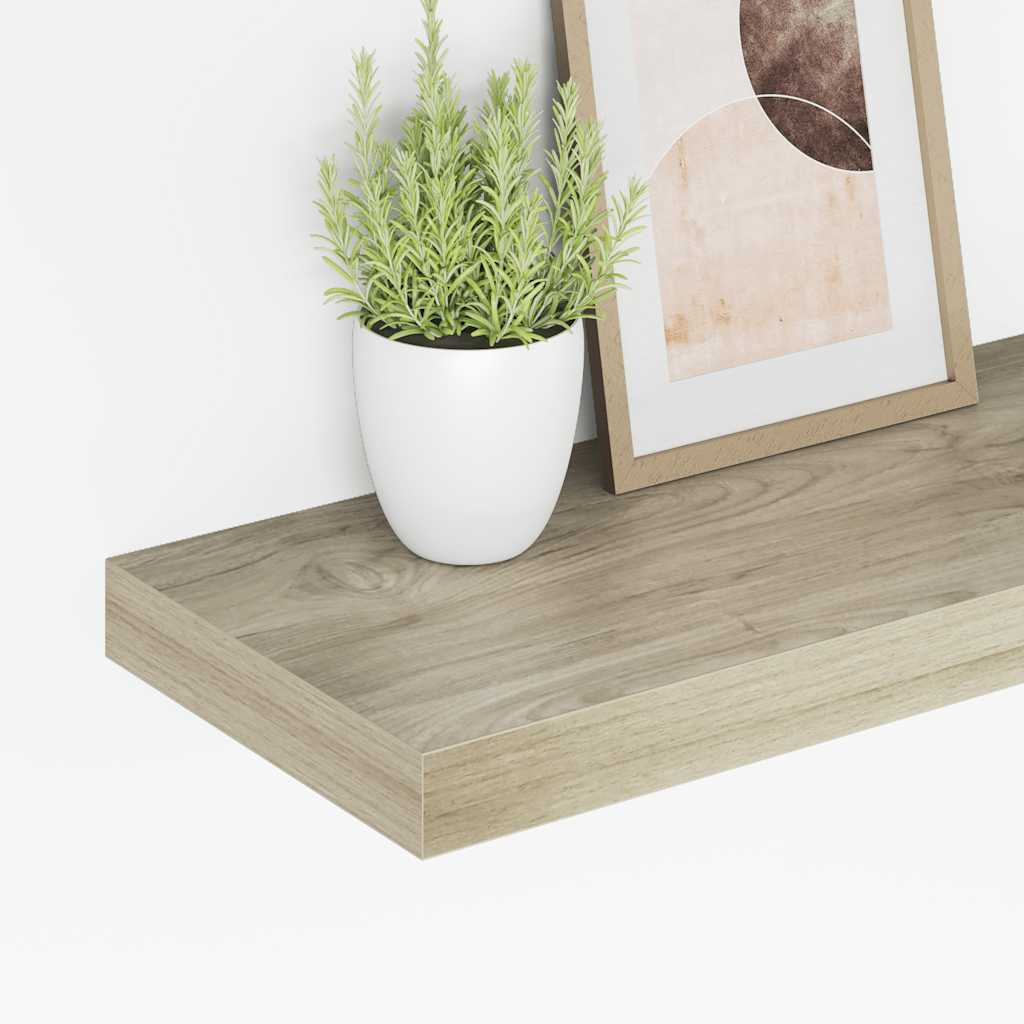 Plutajuće zidne police 2 kom boja hrasta 50 x 23 x 3,8 cm MDF